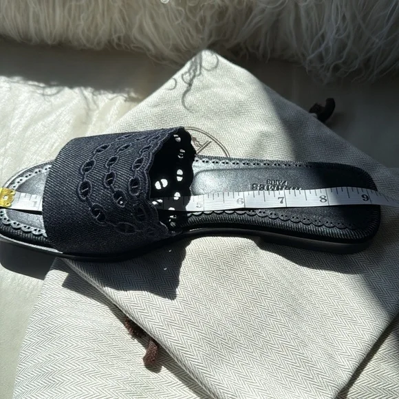 Hermès Sandales Gaelle – Size 37, Toile De Coton - EUC - Picture 10 of 14